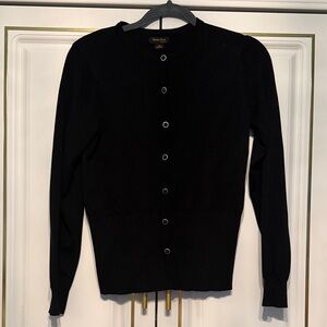 Elegant Black Button-Up Cardigan